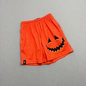 Lost Files Clothing Halloween Collection Pumpkin Face Mesh Shorts Men's Medium